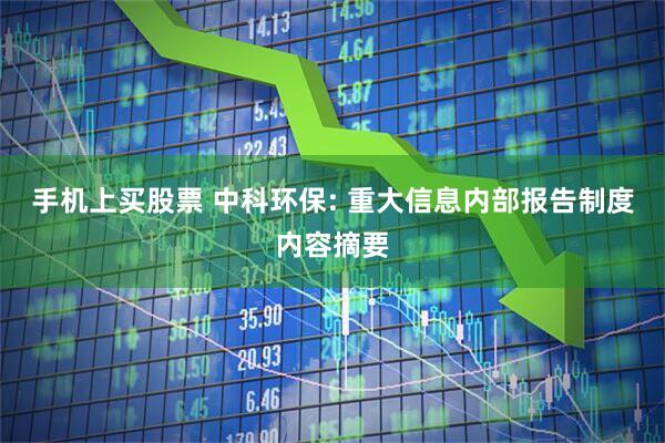 手机上买股票 中科环保: 重大信息内部报告制度内容摘要