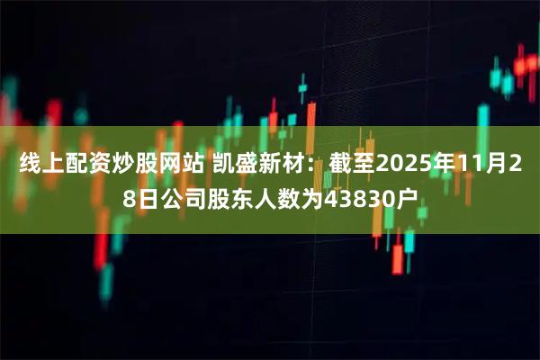 线上配资炒股网站 凯盛新材：截至2025年11月28日公司股东人数为43830户